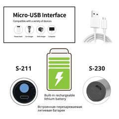 USB Rechargeable LED Flashlight | 1200mAh Waterproof Zoomable Camping Light alternate view