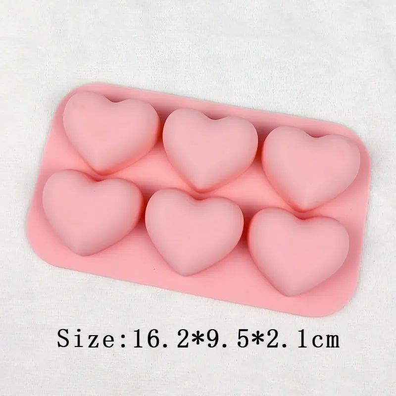 55 Piece Small Heart Shaped Silicone Cake Mold | Heart Chocolate Pastry Molds for DIY alternate view