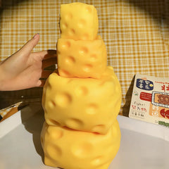 Cheese Squishy Stress Toy | Slow Rebound Squeeze Fidget Ball close-up view