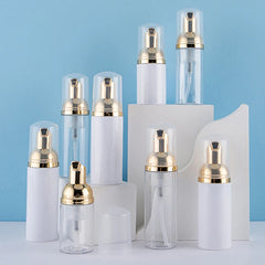 30/50/60ML White Gold Plastic Foamer Pump Bottle Refillable Empty Face Lashes Cleanse alternate view