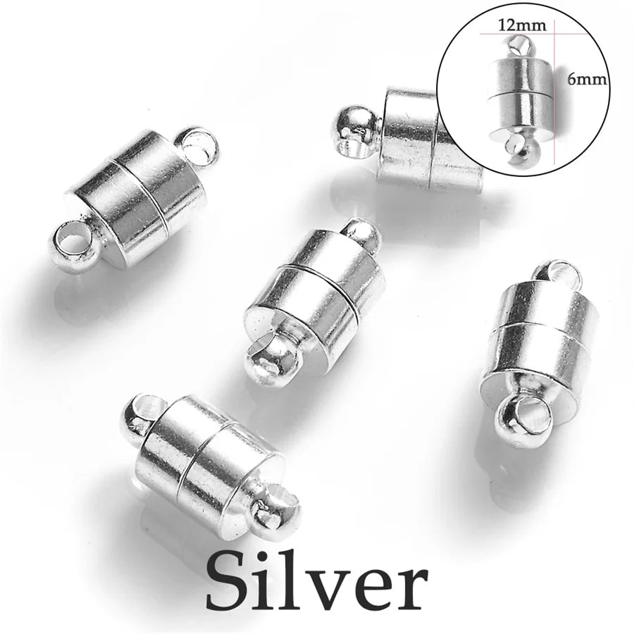 Heart Round Magnetic Clasps Set | DIY Jewelry Connector Charms close-up view