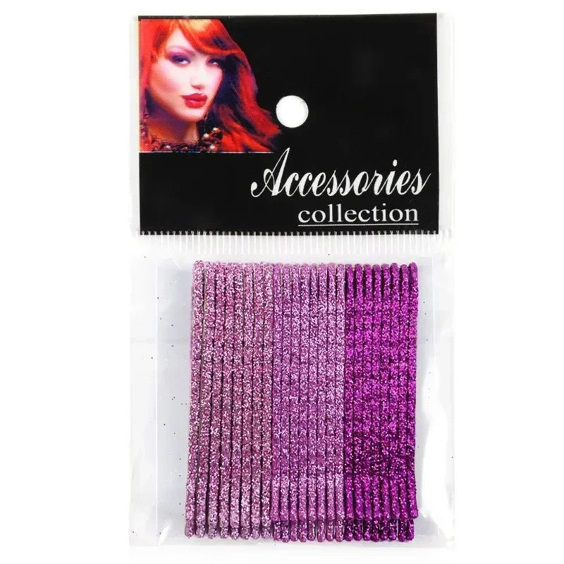 12/20pcs Candy Color Metal Hair Clips Curly Wavy Grips Bobby Pins Women Girls Hairpins B detail view