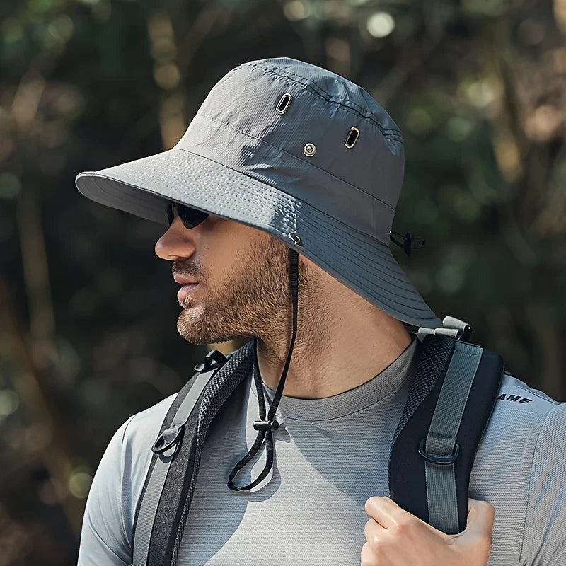 Adjustable Fisherman Hat | Breathable Sun Protection Bucket Hat for Outdoor Sports additional angle