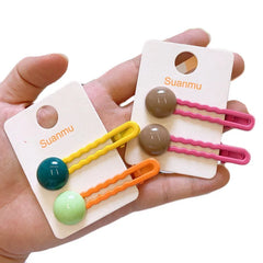 2Pcs/Set Simple Hair Clips For Girls Cute Hair Barrettes Baby Hairpins Kids Headwear alternate view