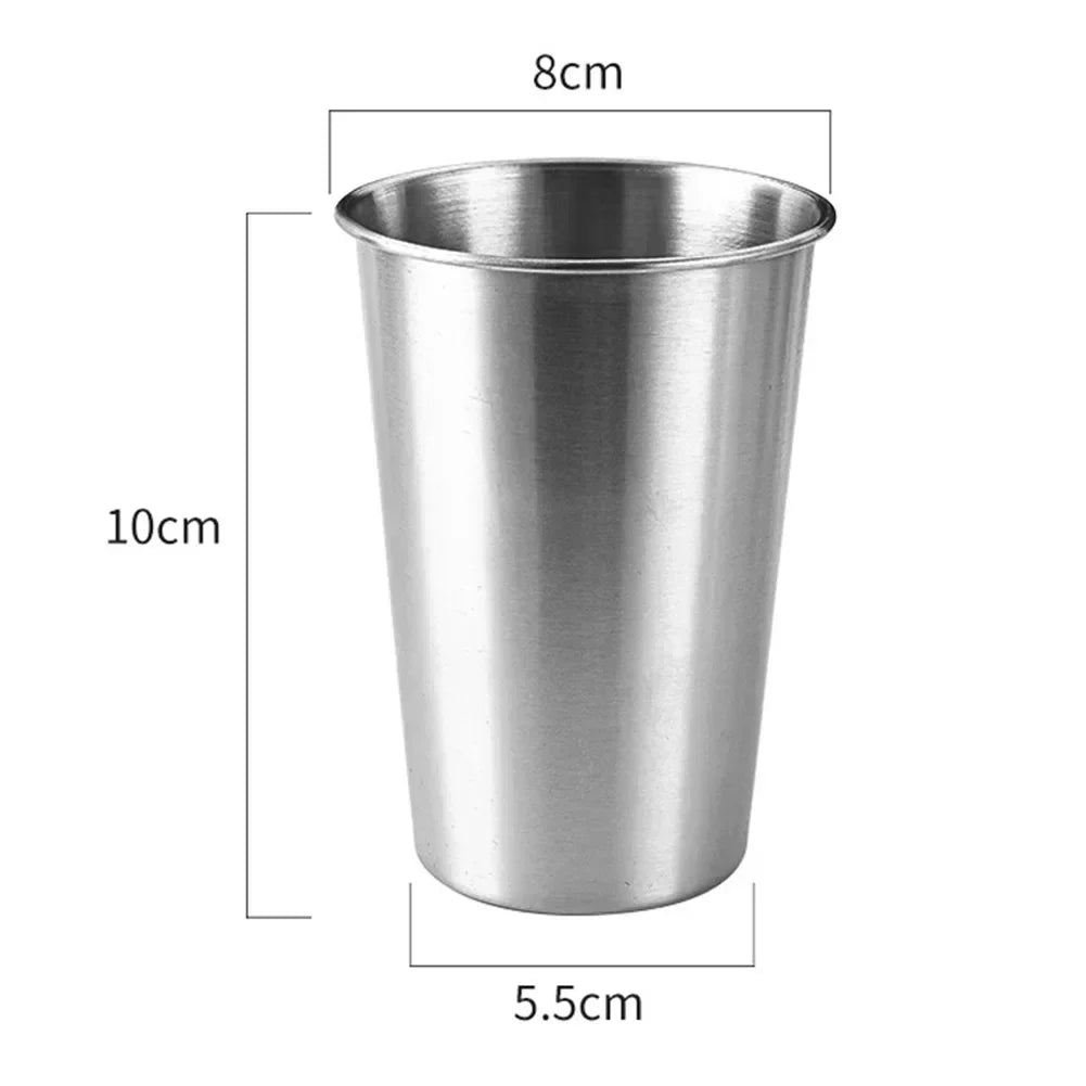 240/300/350/400/500ml Stainless Steel Beer Cup Drinking Mug For Camping Party Coffe additional angle