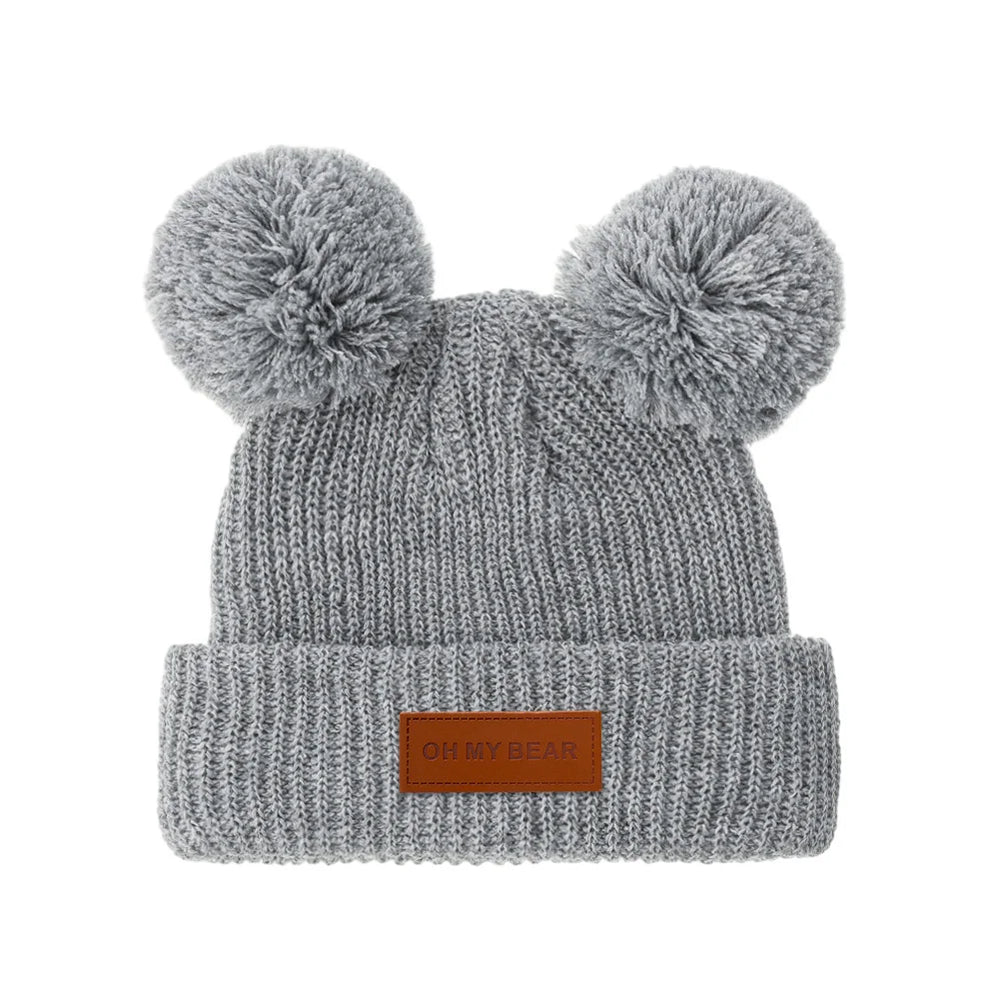 Solid Knit Baby Beanie | Unisex Infant Hat for Fall and Winter lifestyle view