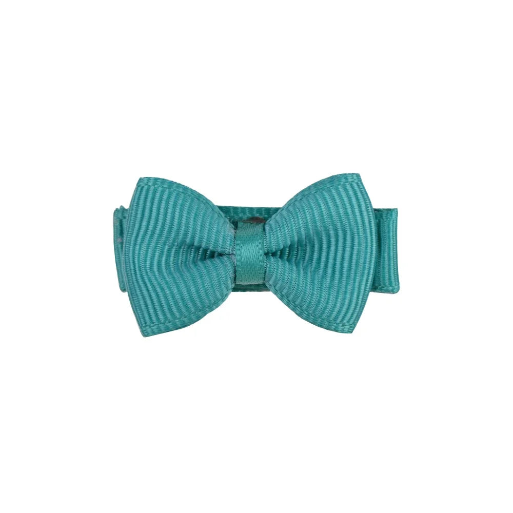 Inches Solid Colors Mini Hair Bows Clip close-up view