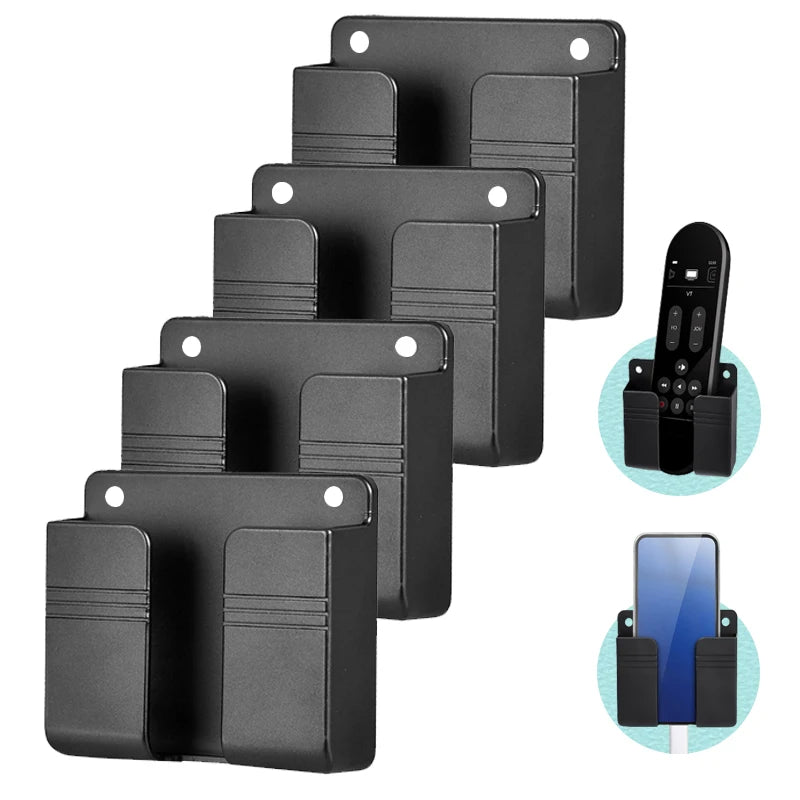1-4pcs Wall Mounted Storage Box Multifunction Punch Free Organizer TV Remote Control alternate view
