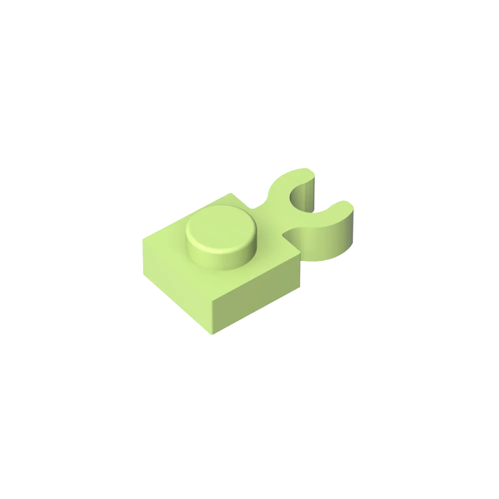 Gobrick GDS-814 PLATE 1X1 W. HOLDER | Building Block for DIY Creations close-up view