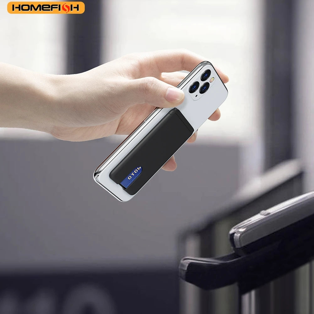 HOMEFISH Phone Holder Sticker Credit Card Holder Adhesive Soft Silicone Mobile Phone Wal detail view