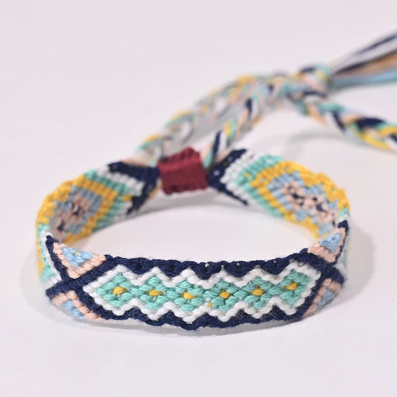 Rope Weave Bohemia Friendship Bracelet | Handmade Summer Beach Jewelry for Women close-up view