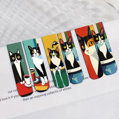 Fun Cat Magnetic Bookmarks Reading Page Holder Stationery Office for Pages Books Readers