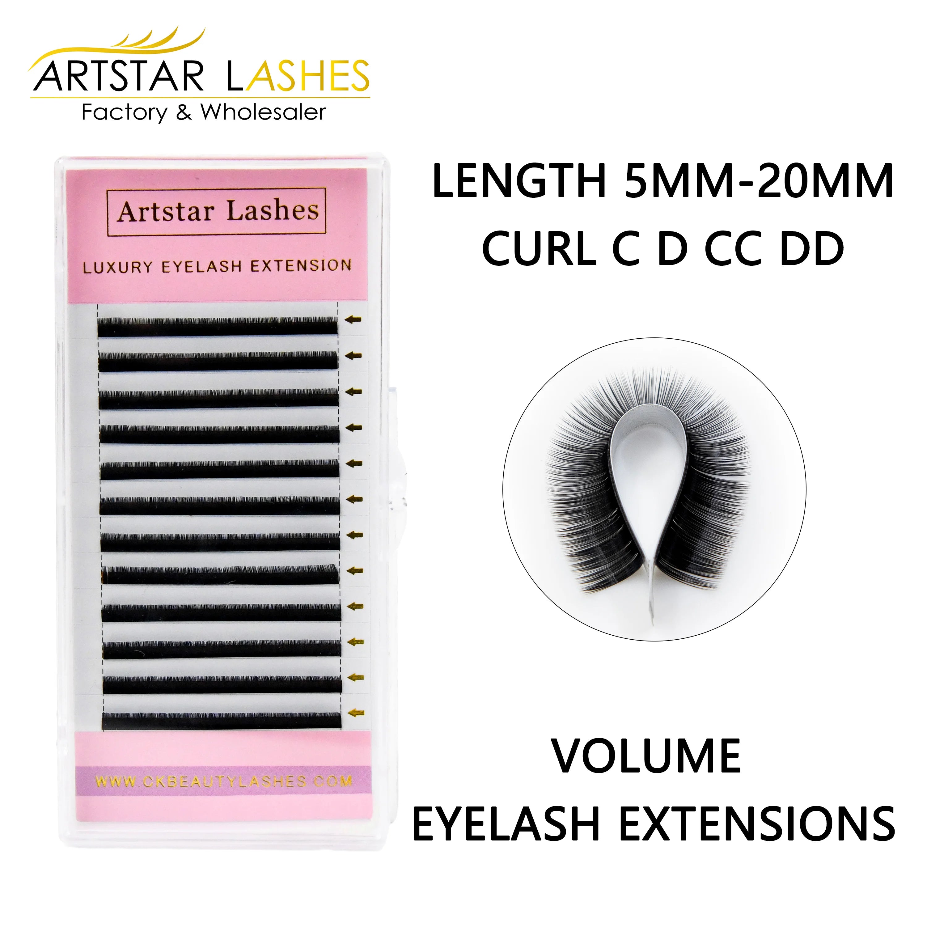 12-Row Eyelash Extension Tray | C/CC/D/DD Curl Volume Lashes for Professionals additional angle