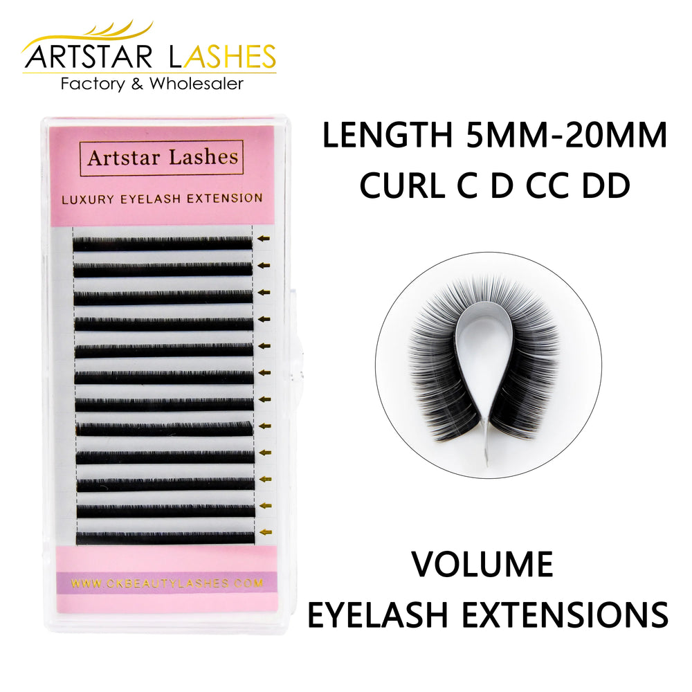 12-Row Eyelash Extension Tray | C/CC/D/DD Curl Volume Lashes for Professionals additional angle
