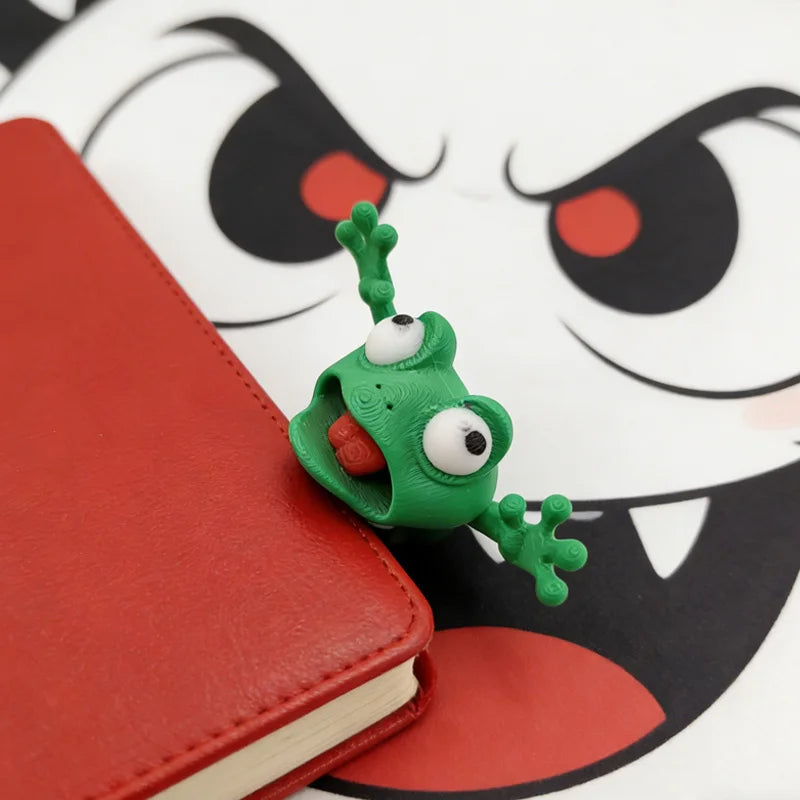 3D Printed 3D Flattened Frog Bookmarks, Office Supplies, Book Accessories,Stationer additional angle