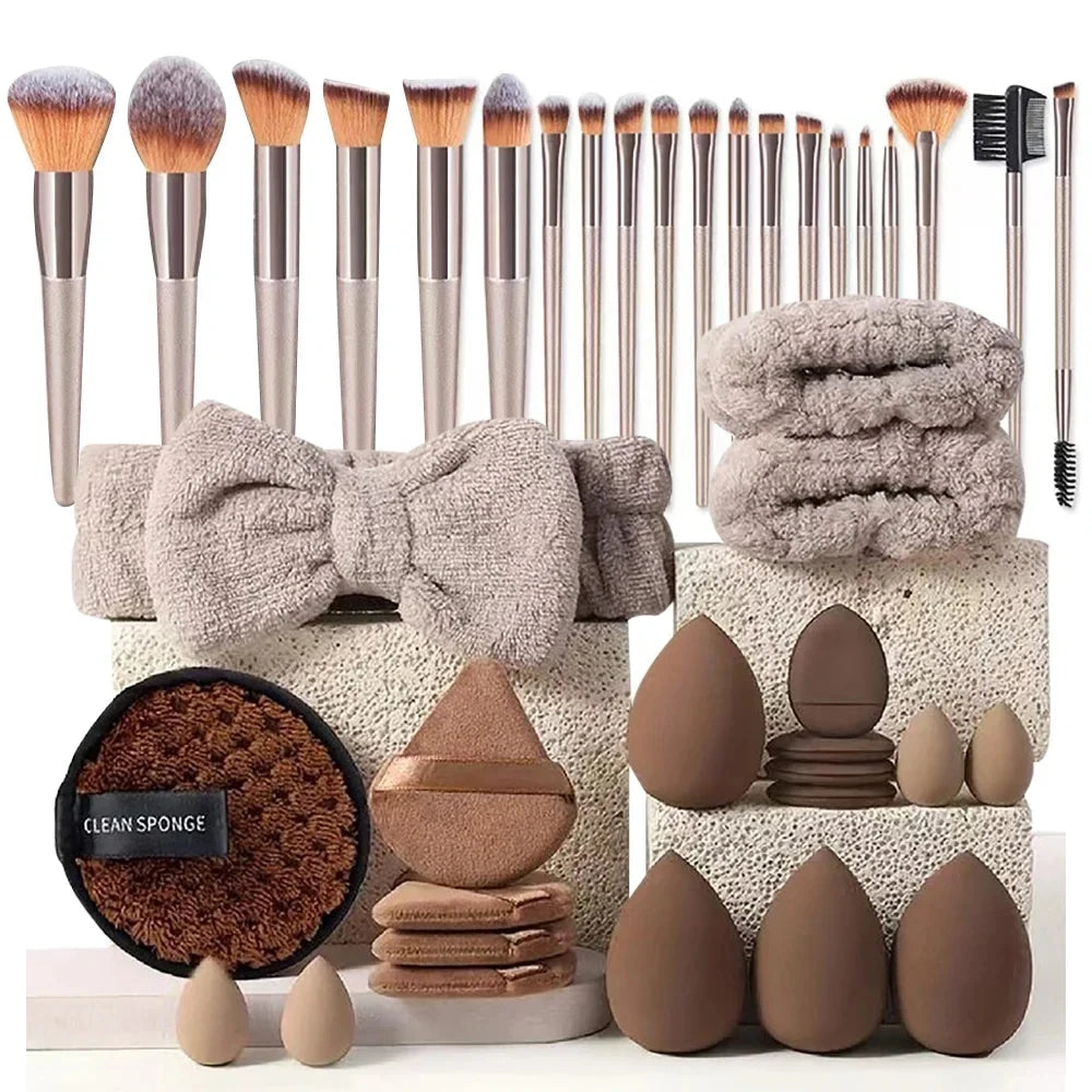 33pcs beauty set makeup kit large and small beauty sponges for flawless makeup applic lifestyle view