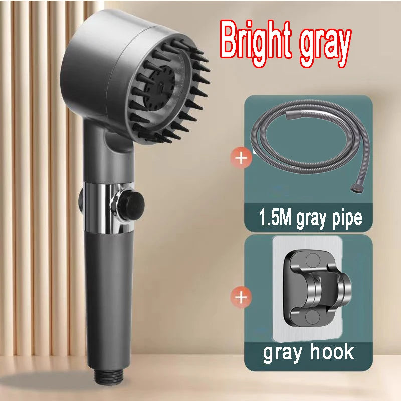 4 Modes Shower Head High Pressure Showerhead One-Key Stop Water Massage Shower Head Wi close-up view