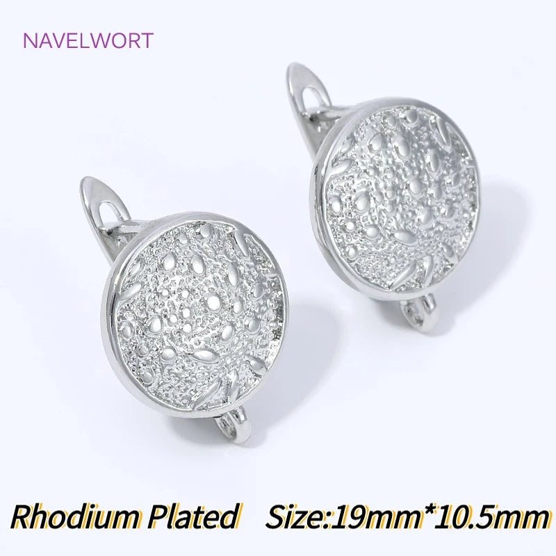18K Gold Plated Anti-Allergy Earring Hook Clasps,Fasteners For Earrings,Brass Earwi additional angle