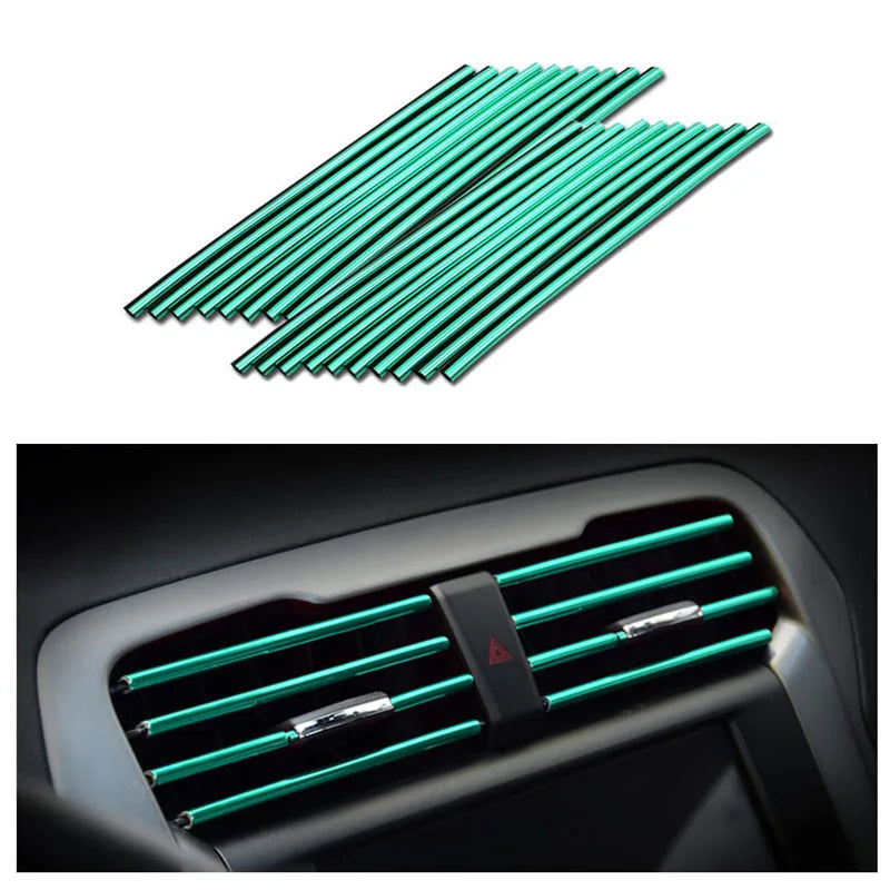 10 Pcs Car Air Vent Grille Decoration Trim Sticker U Style Air Conditioner Outlet Dec alternate view