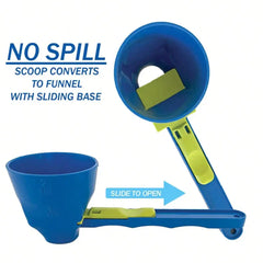 Protein Powder Funnel Spoon | 2-in-1 Measuring Scoop with Longer Handle