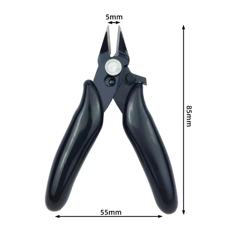 Mini Diagonal Pliers for Wire Cutting | Flush Cutter with Anti-Slip Rubber Handle detail view
