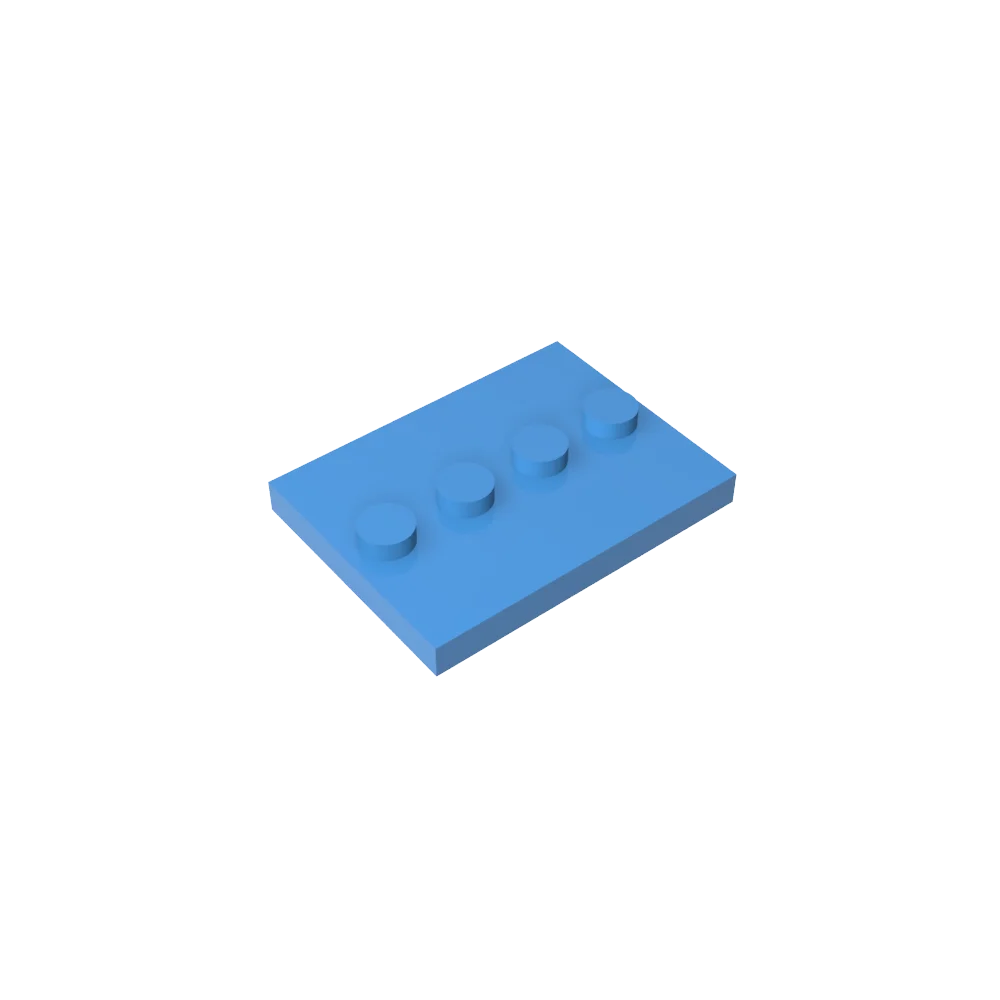 Gobricks GDS-980 Tile, Modified 3 x 4 with 4 Studs in Center | Compatible Building Bl lifestyle view