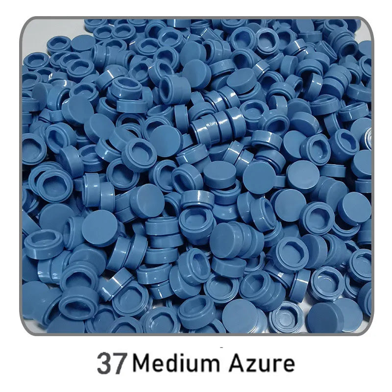 1000Pcs Tile 1x1 Round Building Blocks | 52 Color DIY Educational Creative Toy Set alternate view