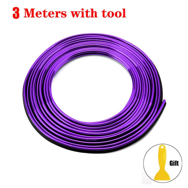 Flexible Car Moulding Decoration Strips Interior Trim close-up view
