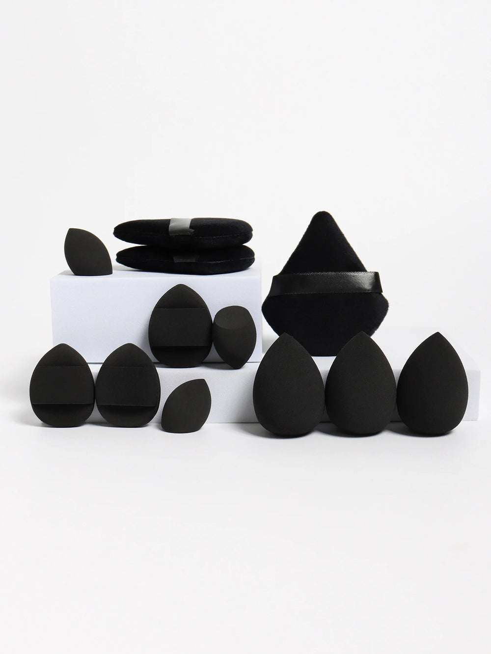 12-Piece All-Purpose Makeup Sponge Set, Made of 3 Loose Powder Puffs, 3 Mini Air Cushi close-up view