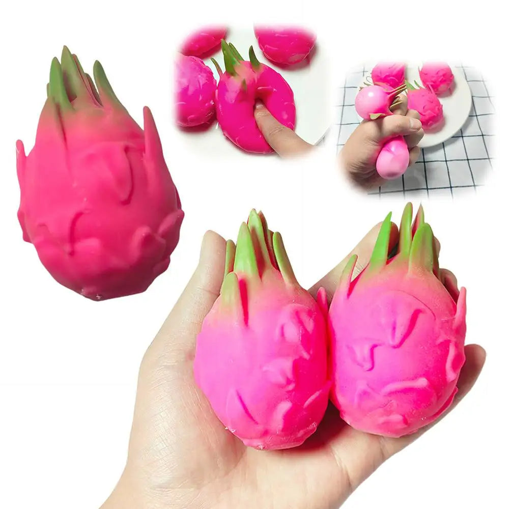 Funny Dragon Fruit Squeeze Ball | Simulation Fruit Squishy Fidget Sensory Toy lifestyle view