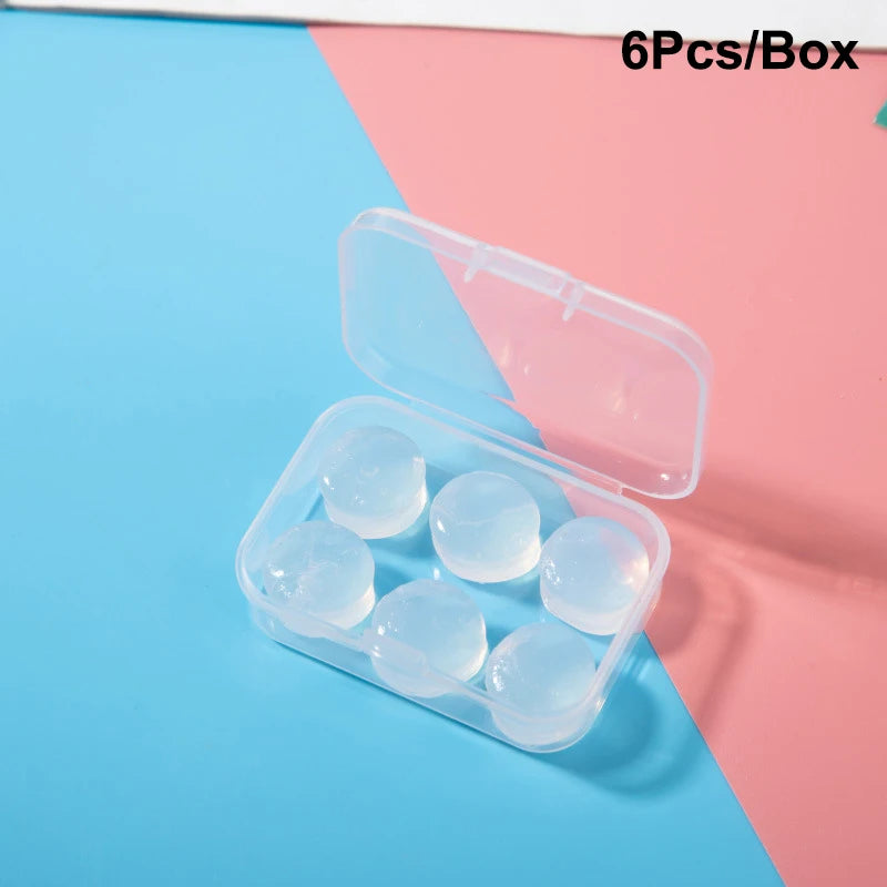 Noise Reduction Swimming Earplugs | Waterproof Silicone Sleep Ear Plugs for Snoring and detail view