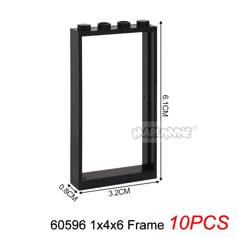 Marumine Window and Door Building Blocks | Compatible City House Parts Set alternate view