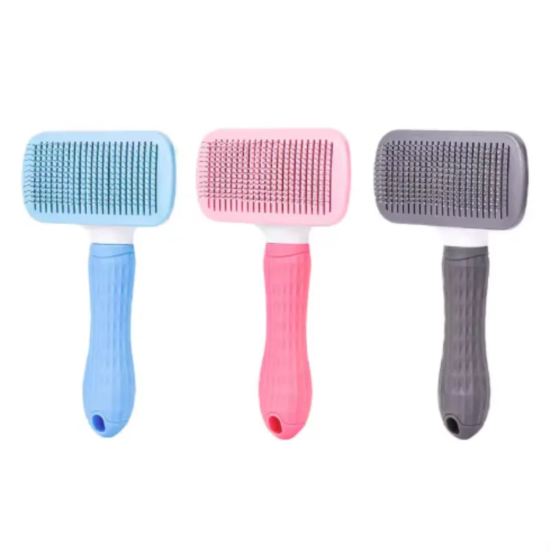 Pet Deshedding Comb | Self Cleaning Needle Brush for Dogs and Cats detail view