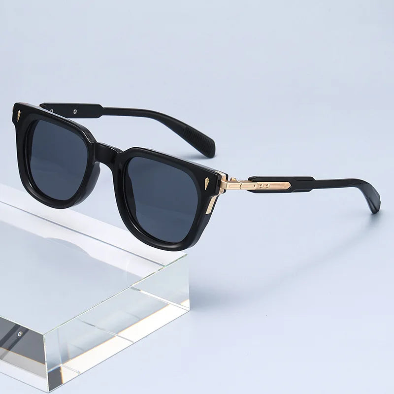 2026 Fashion Square Sunglasses for Men | Luxury UV400 Driving Eyewear close-up view