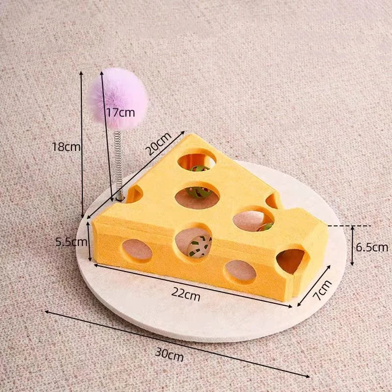 Interactive Maze Cat Toy | Felt Plush Puzzle with Bell Ball lifestyle view