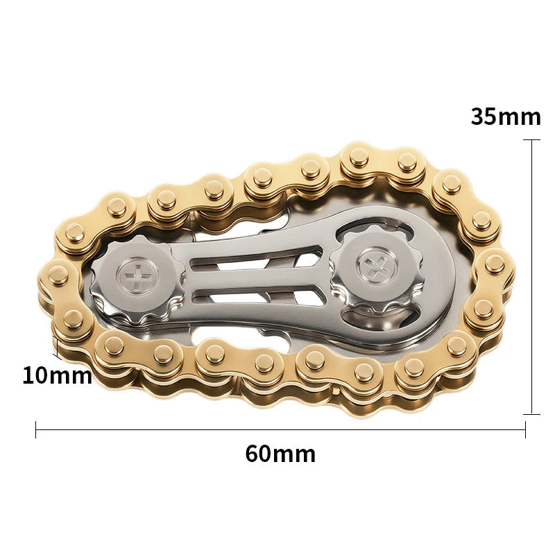 Metal Sprockets Flywheel Fingertip Gyro Fidget Spinner | Antistress Anxiety EDC Fidge alternate view