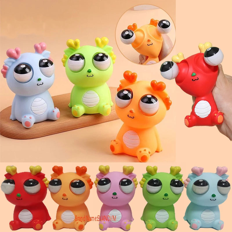 Creative Pop Up Sensory Toy Explosive Eye Dragon Dinosaur Decompression Toy Squeezing Joy Squeezing