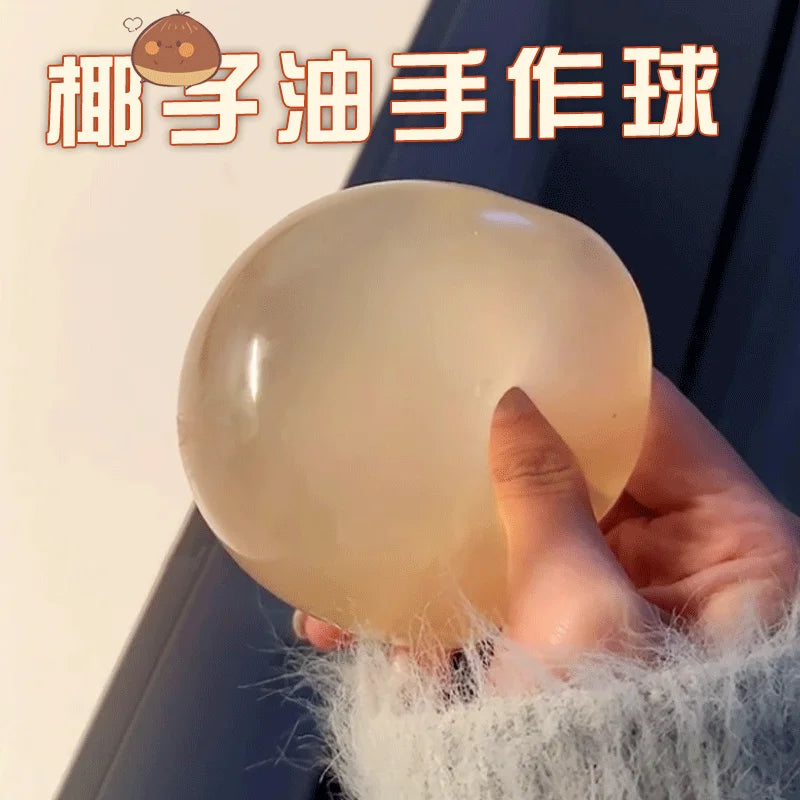 Handmade Coconut Oil Squishy Ball Slow Rising Fidget Stress Ball Clear Jelly Sensory alternate view