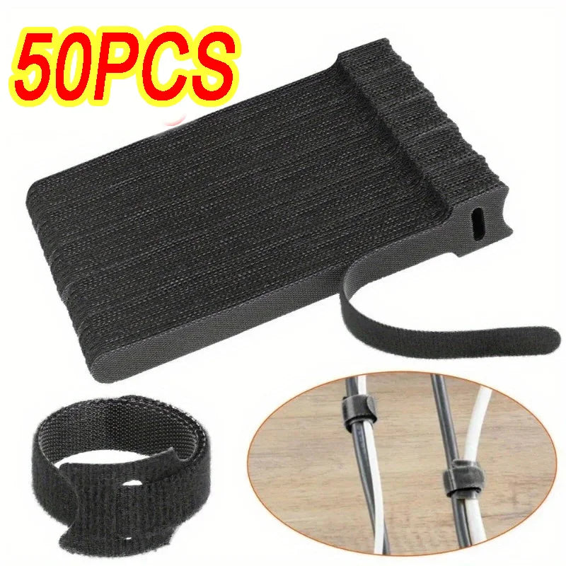 50PCS Cable Organizer Cable Management Cable Winder Tape Protector