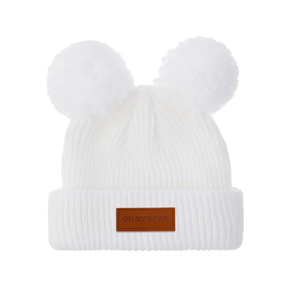 Solid Knit Baby Beanie | Unisex Infant Hat for Fall and Winter detail view