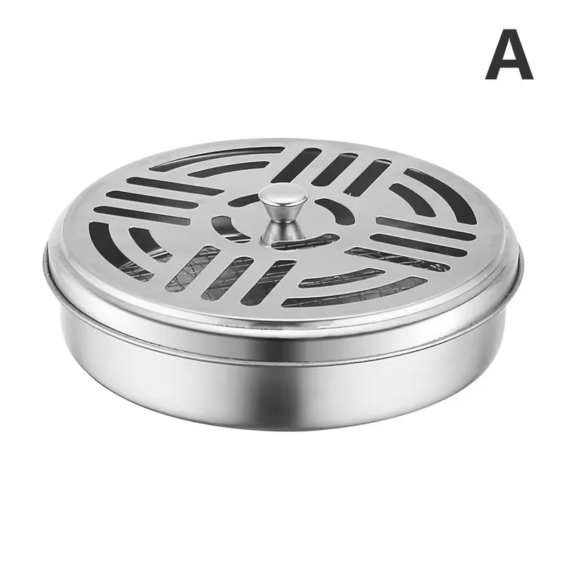 Stainless Steel Mosquito Coil Holder with Lid, Fireproof and Anti-scalding, Safe Outd alternate view