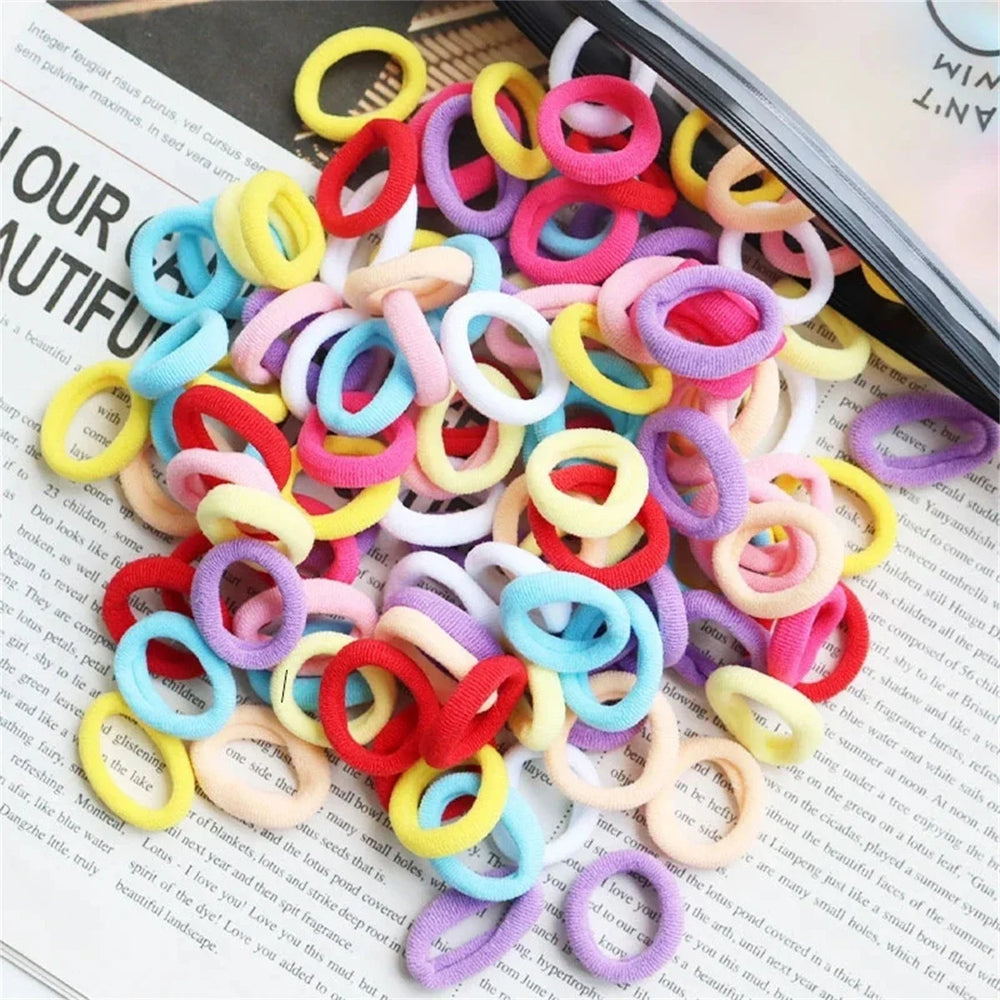 Colorful Basic Hair Ties Scrunchie Rubber Band Ponytail Hold Fashion Hair Accessories alternate view