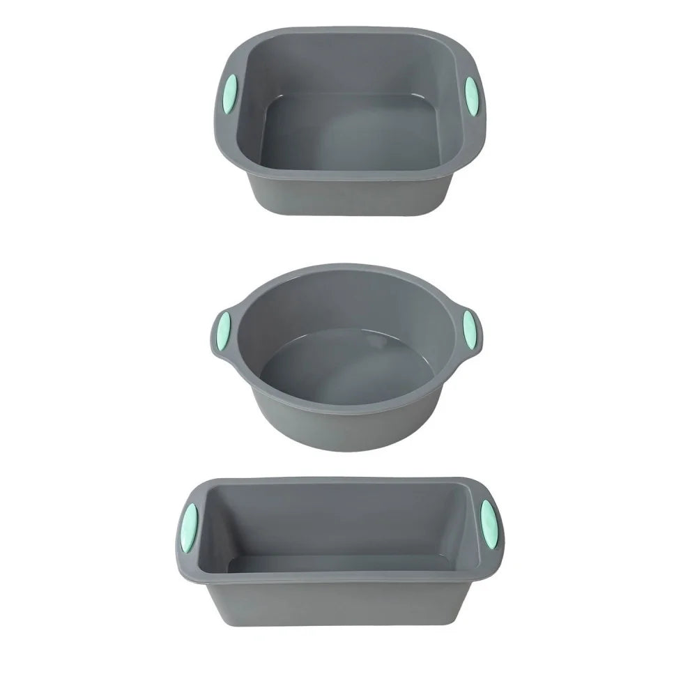 Silicone Round Cake Tray | Non Stick Baking Tray Set with Metal Reinforced Frame alternate view