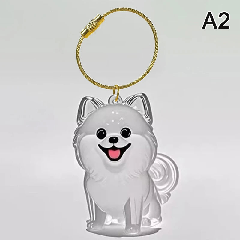 Clear Puppy Hair Memorial Keepsake Capsule Pet's Dog Fur Container DIY Pendant Keychain detail view
