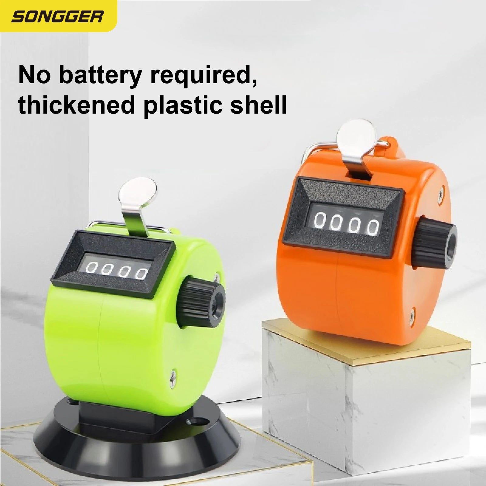 Manual Counter Mechanical Tally Handheld Rotary Clicker Counter | Resettable People C lifestyle view
