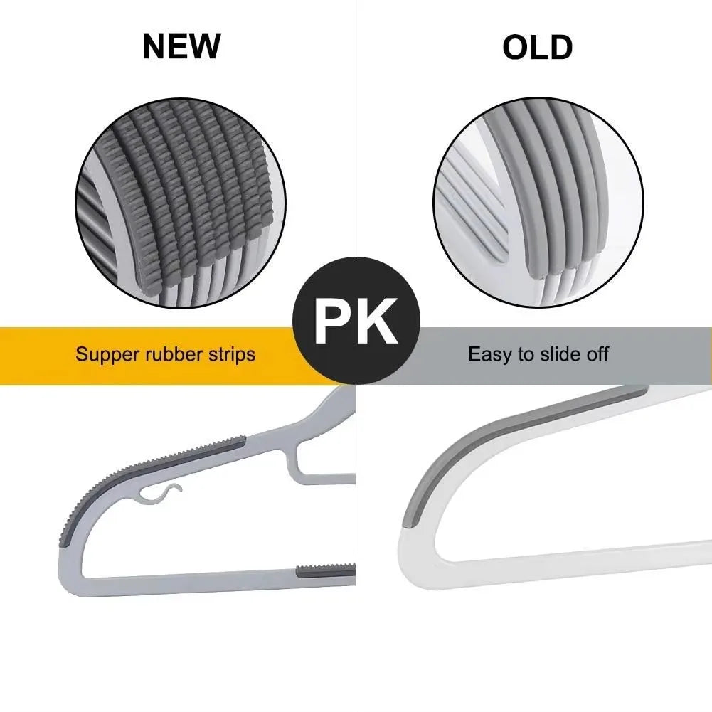 1pc-50pcs Household Clothing Storage Anti Slip Scratch Resistan Shoulder Corner Drying Rack Heavy Duty Standard Plastic Hangers