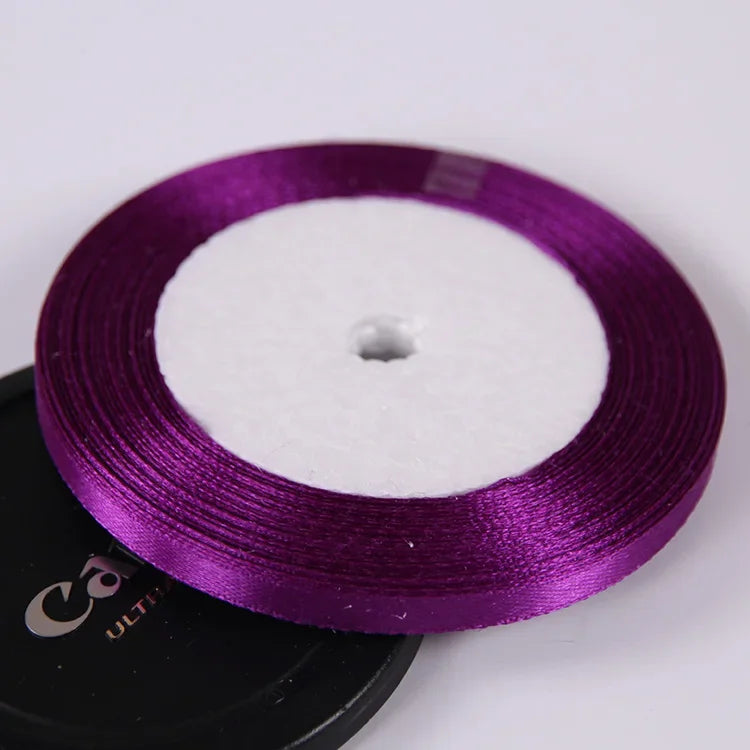 22 Meters/Roll 6mm Silk Satin Ribbons Christmas Halloween Birthday Party Gift Wrappin lifestyle view