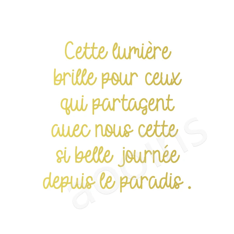 French Lantern Memorial Vinyl Decal Sticker | Wedding and Remembrance Wall Decor additional angle
