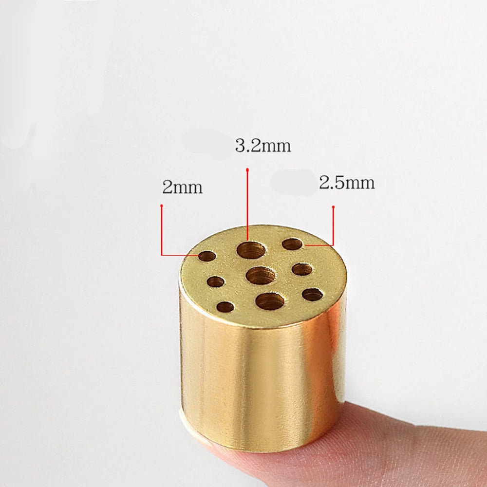 Pure Brass 9-Hole Incense Holder | Universal Incense Stick Burner for Sandalwood, Spirit detail view