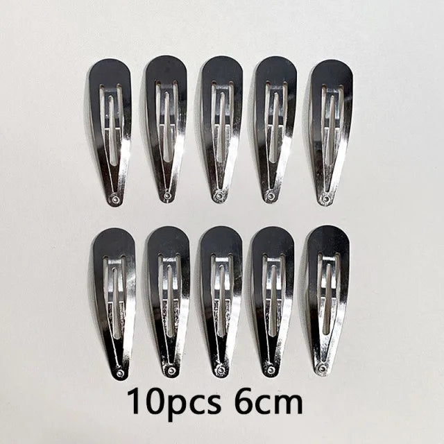 10/20/30PCS Women Basic Alloy Hairpin Silver Gold Waterdrop Shape Hair Clips Girls DIY close-up view